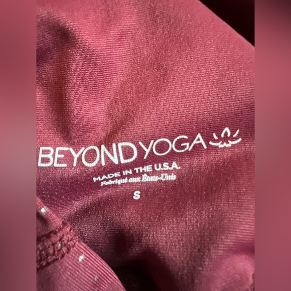 Beyond Yoga Burgundy Silver Ombre Speckled High Waisted Midi Legging Sz S - Picture 6 of 7